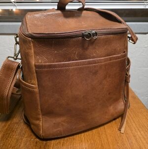 Azaria La Mère Luxe Leather Backpack Petite Crossbody